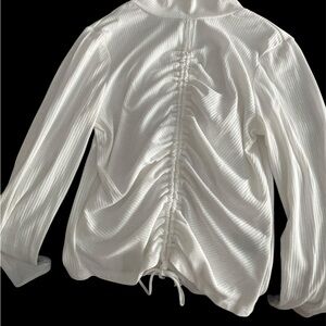 AFRM White Ruched Blouse